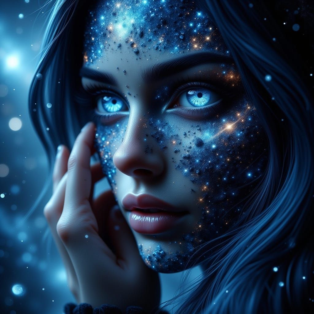 Celestial Being in Dark Hyperrealism