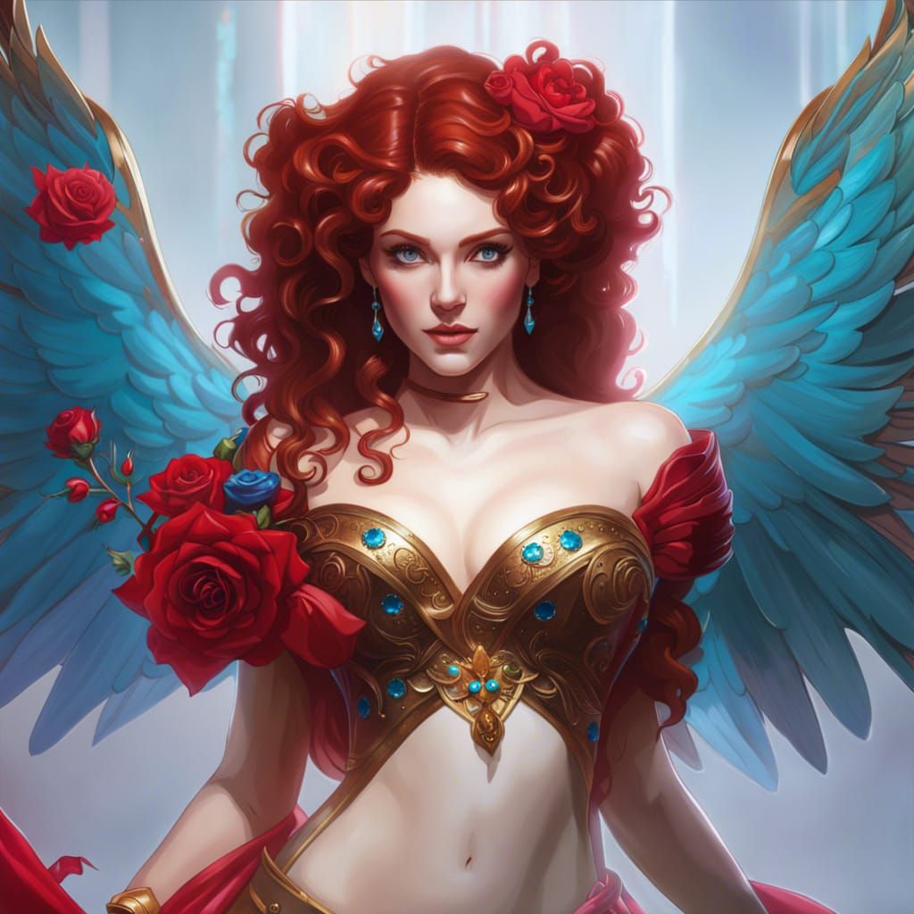 Princess Rose Red Portrait in Detailed Digital Art