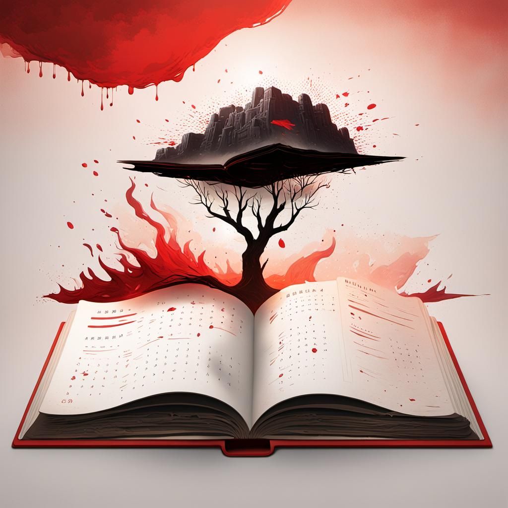 Fading Calendar in Minimalist Monochrome with Red Splash