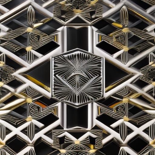 Art Deco Meets African Art with Crystalline Botany