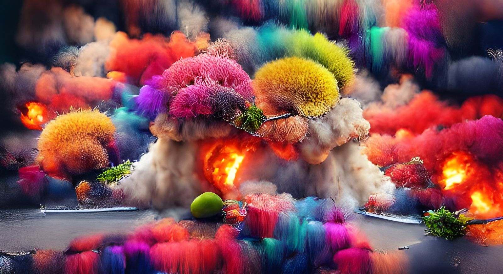 Colorful Explosion: A Dynamic Visual Spectacle