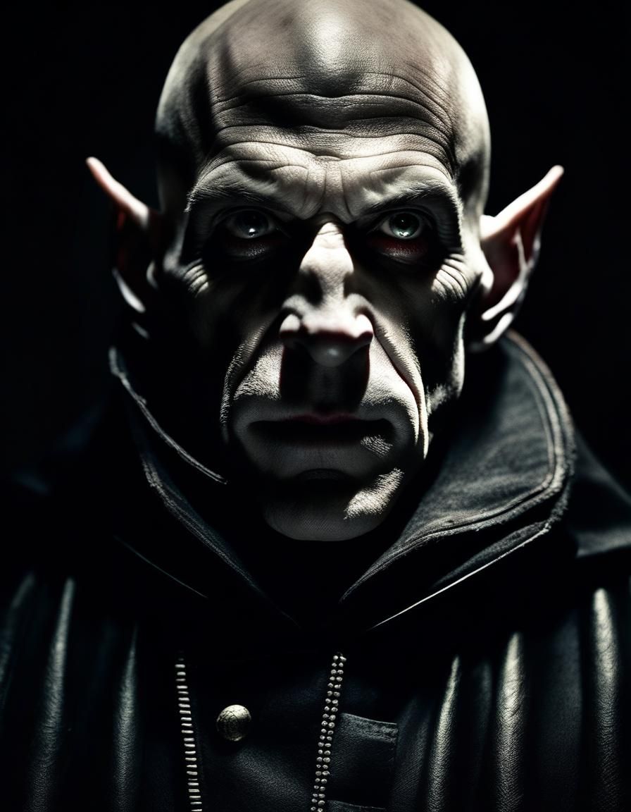 Nosferatu Portrait in Hyperrealistic Style