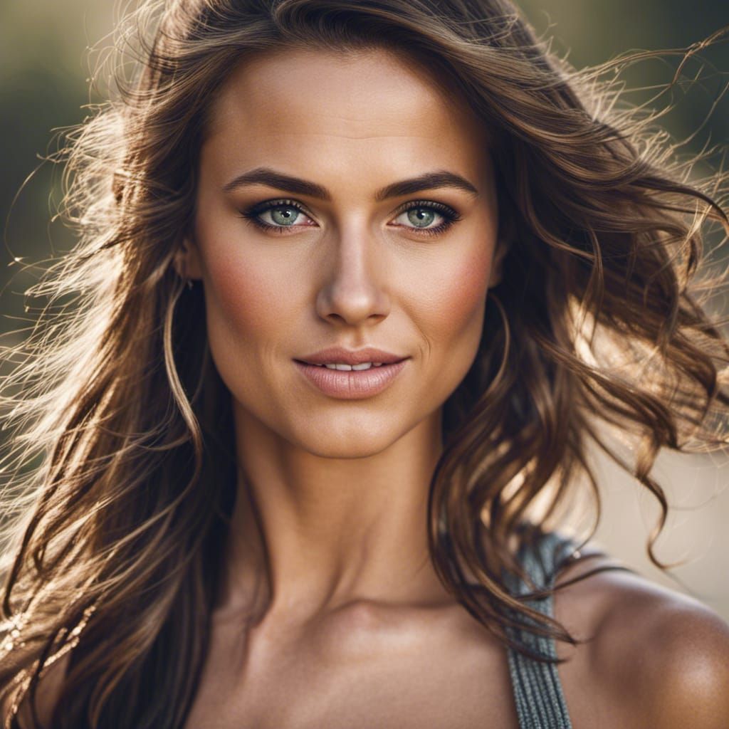 Smiling Woman Dancing in a Sunny Meadow