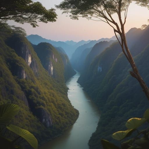 Epic Sam Phan Bok Landscape at Golden Hour