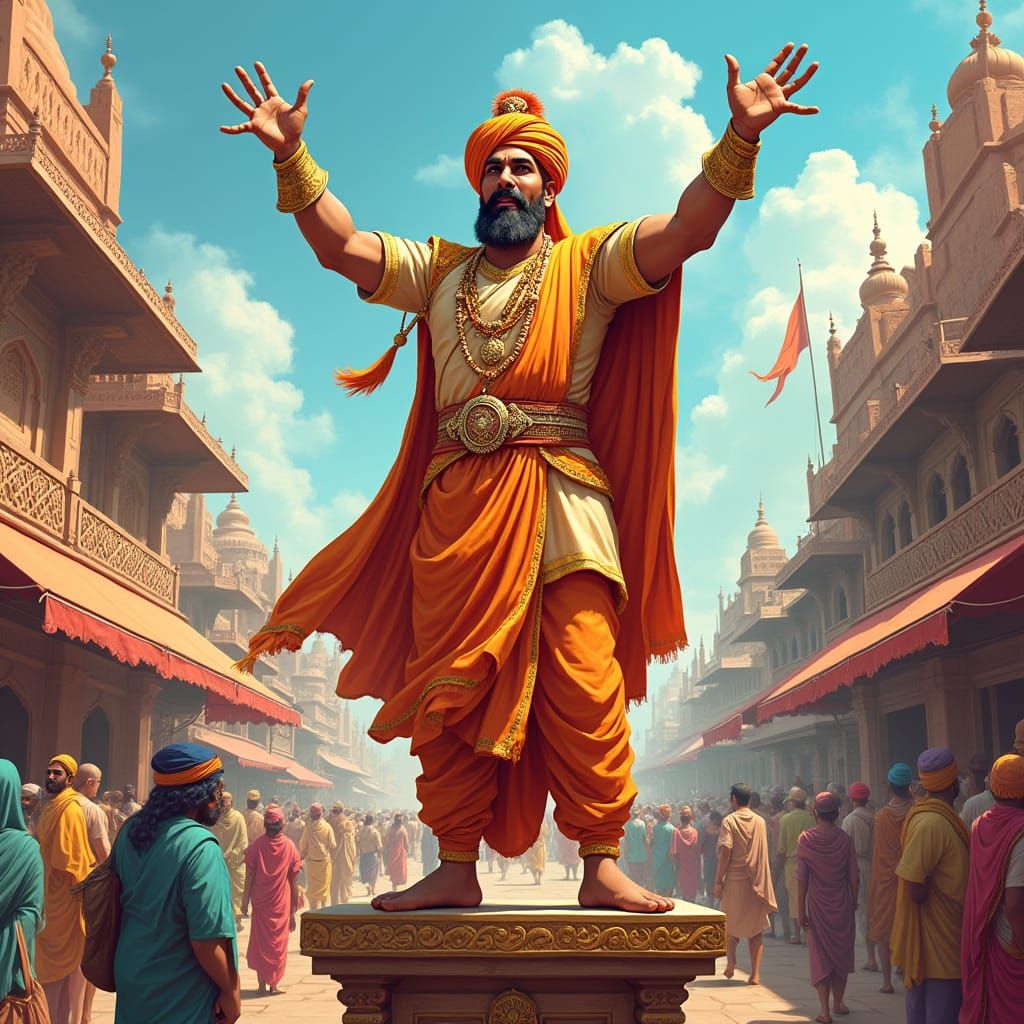 Royal Announcer Declares News to Indian Kingdom in Marvel Co...