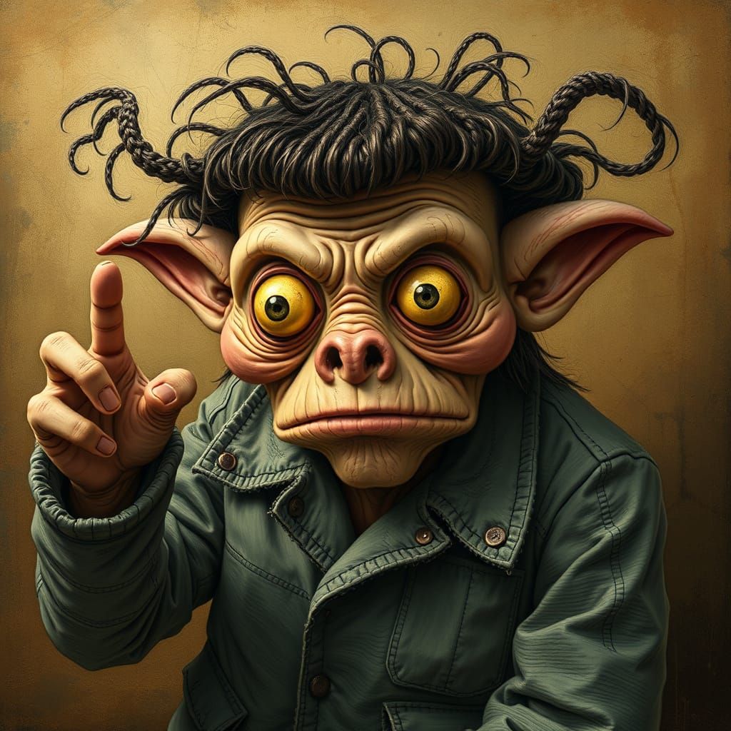 AI Generated Image of the Word Weird