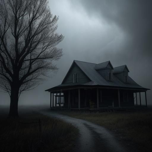 Gloomy Evening: A Woman's Rural Resolve