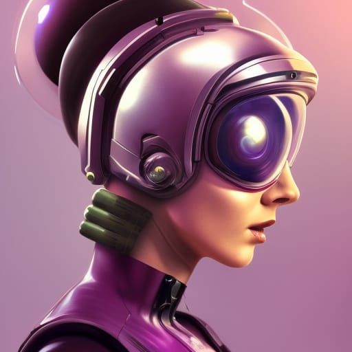 Pulp Sci-Fi Woman with Ray Gun Portrait