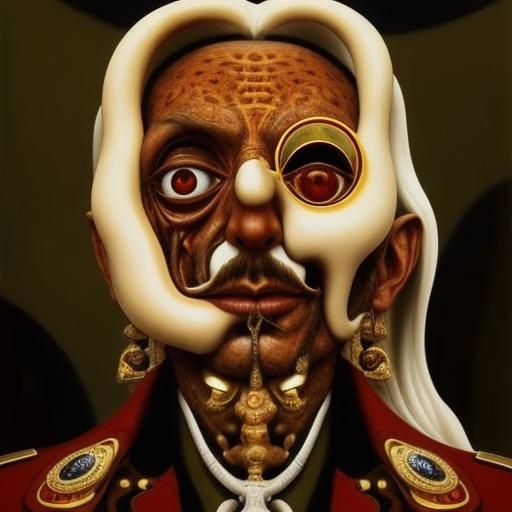 Surrealist Pop Art with Fractal Optical Illusions