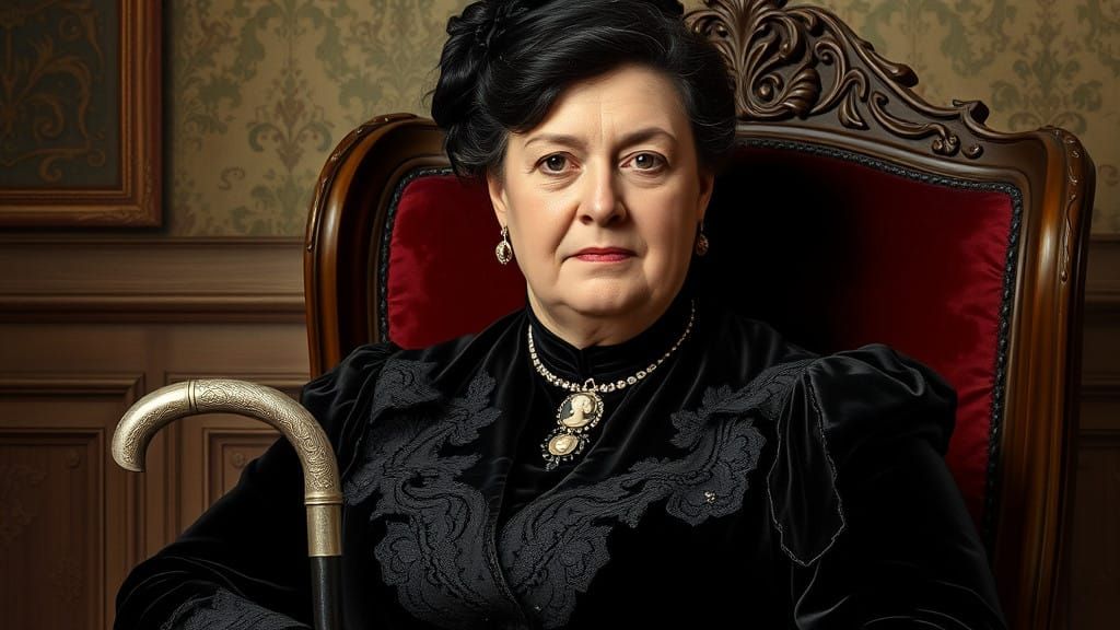 Victorian Matron in Oil Painting Style