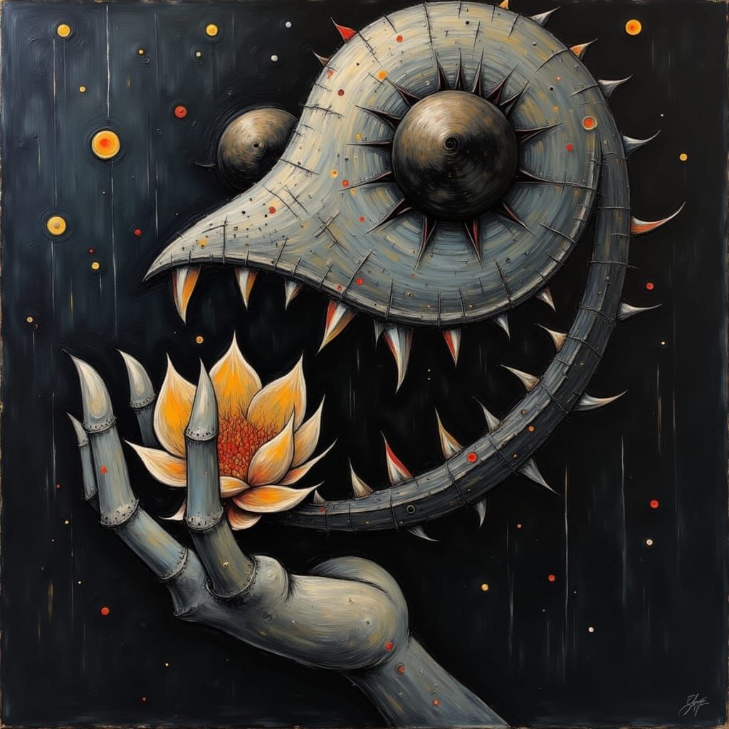 Hope Emerges From Shadows in Abstract Formalism