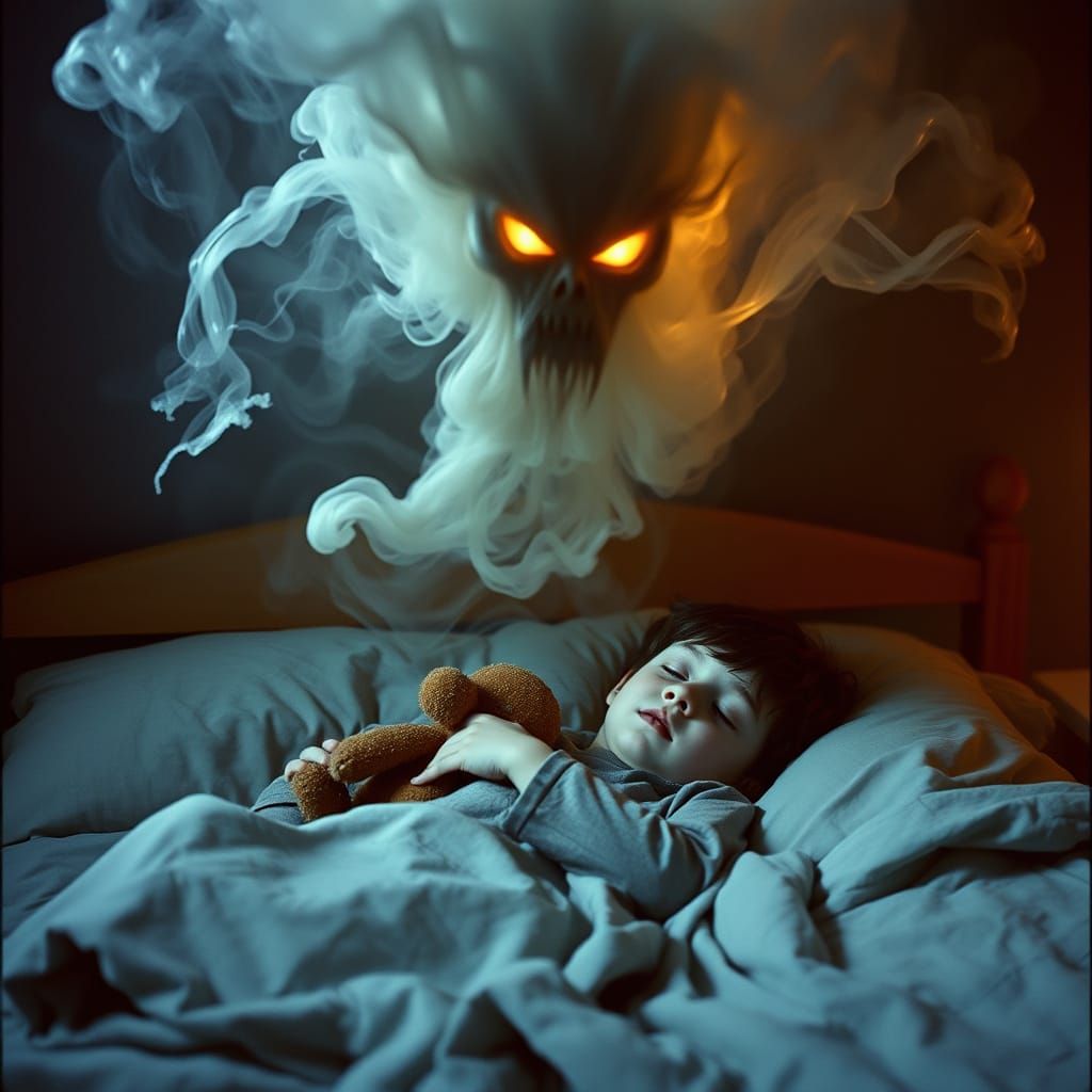 Ethereal Horror Looms Over a Sleeping Boy