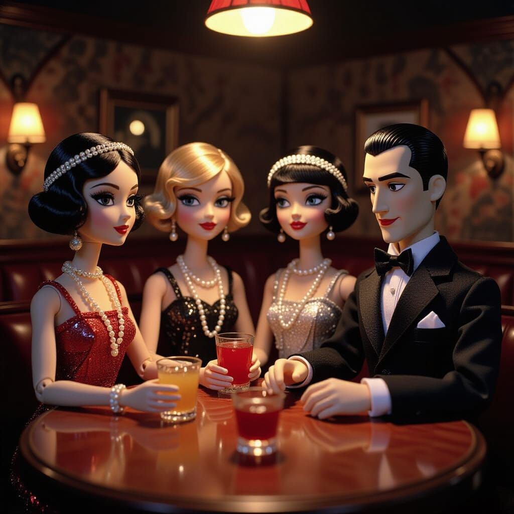 Stop-Motion Dolls in 1920s Speakeasy