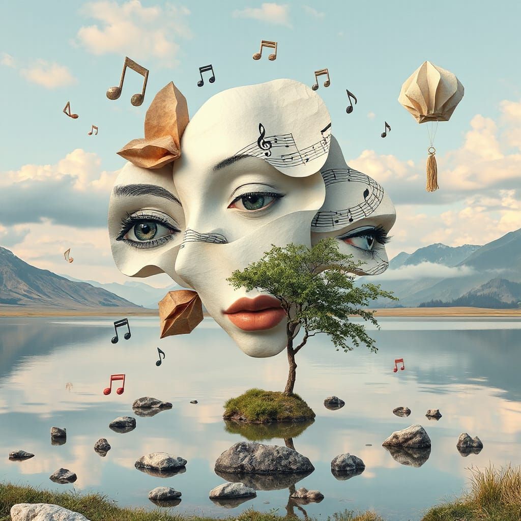 Surreal Dreamscapes in Real-Time Brushstroke Simulations