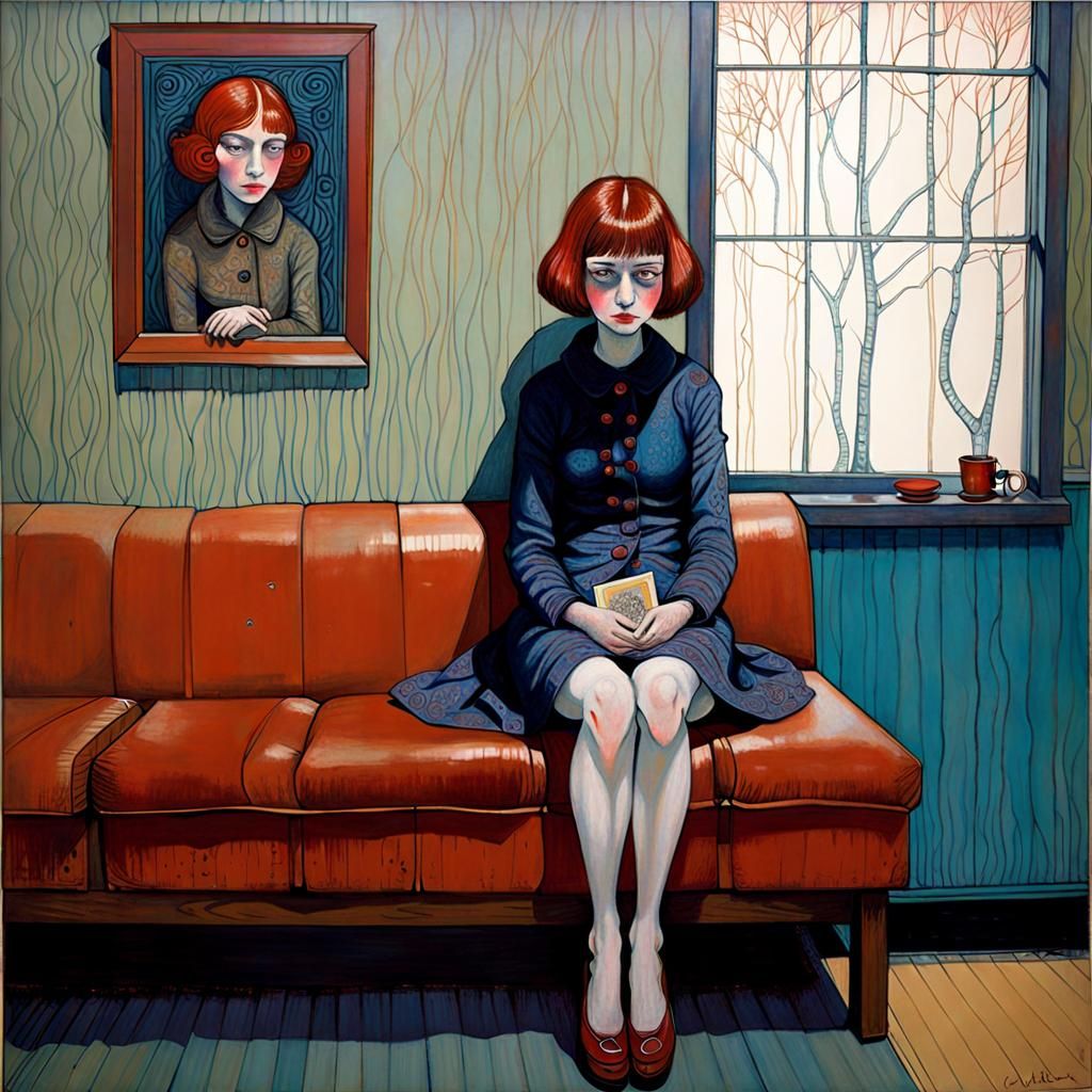 Colorful Naive Style Portrait