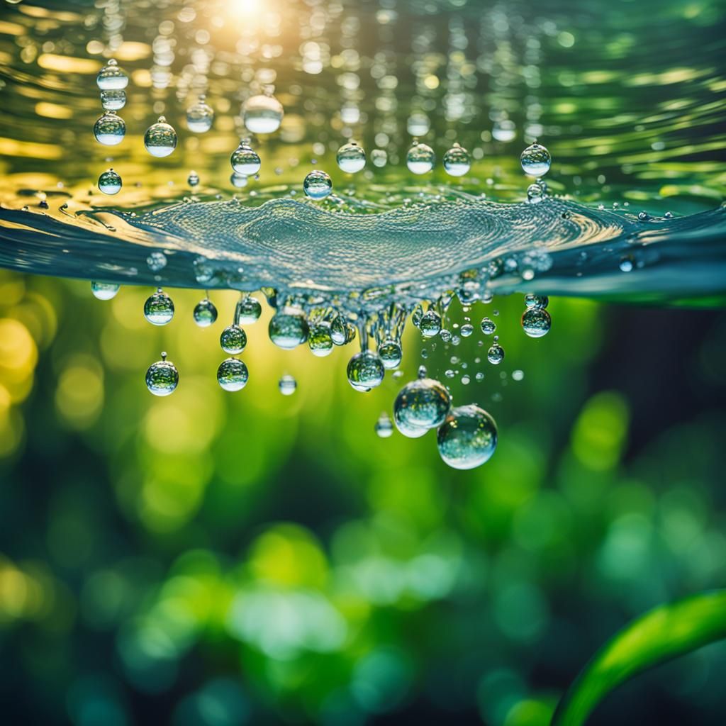 Upside Down Waterfall with Reflected Light