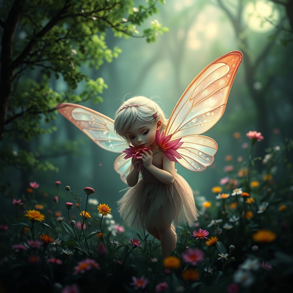Whimsical Fairy in Enchanted Forest