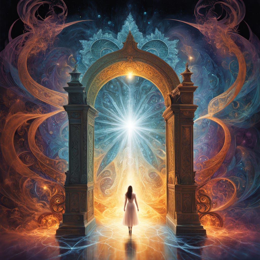 Ethereal Gateway Symbolizing New Beginnings