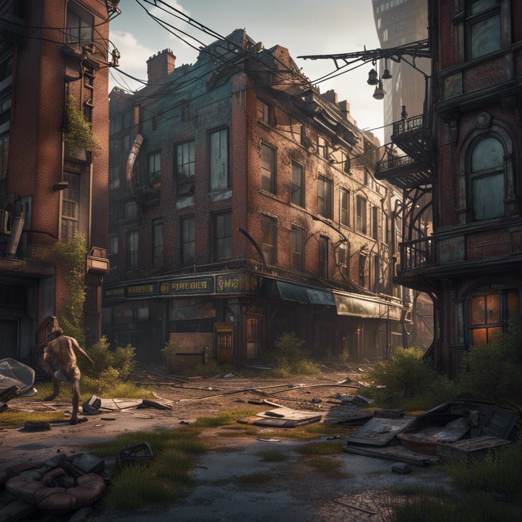 Post-Apocalyptic Boston: Detailed Matte Painting