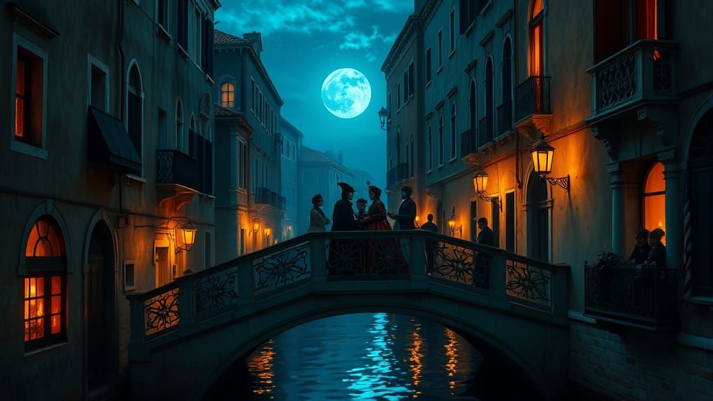 Carnival night in Venice
