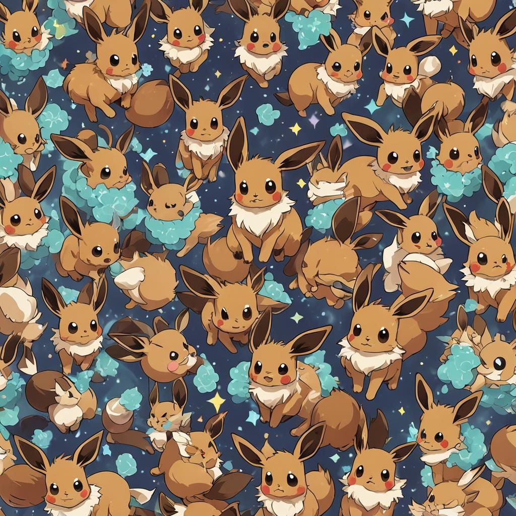 Eevee in Anime Key Visual Style