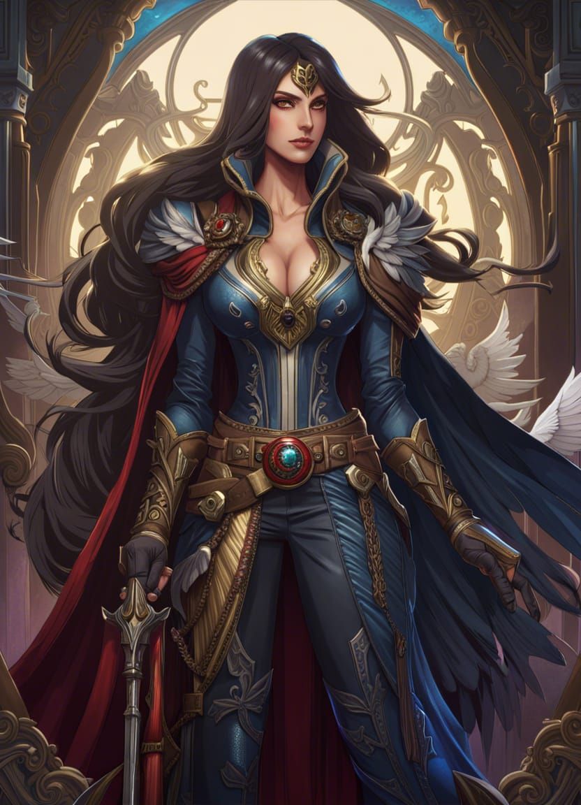 Fallen Aasimar Bard: Detailed Fantasy Character Art