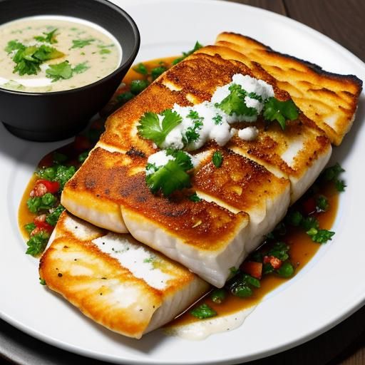 Pan-Fried Snow Fish with Salsa and Wine Sauce