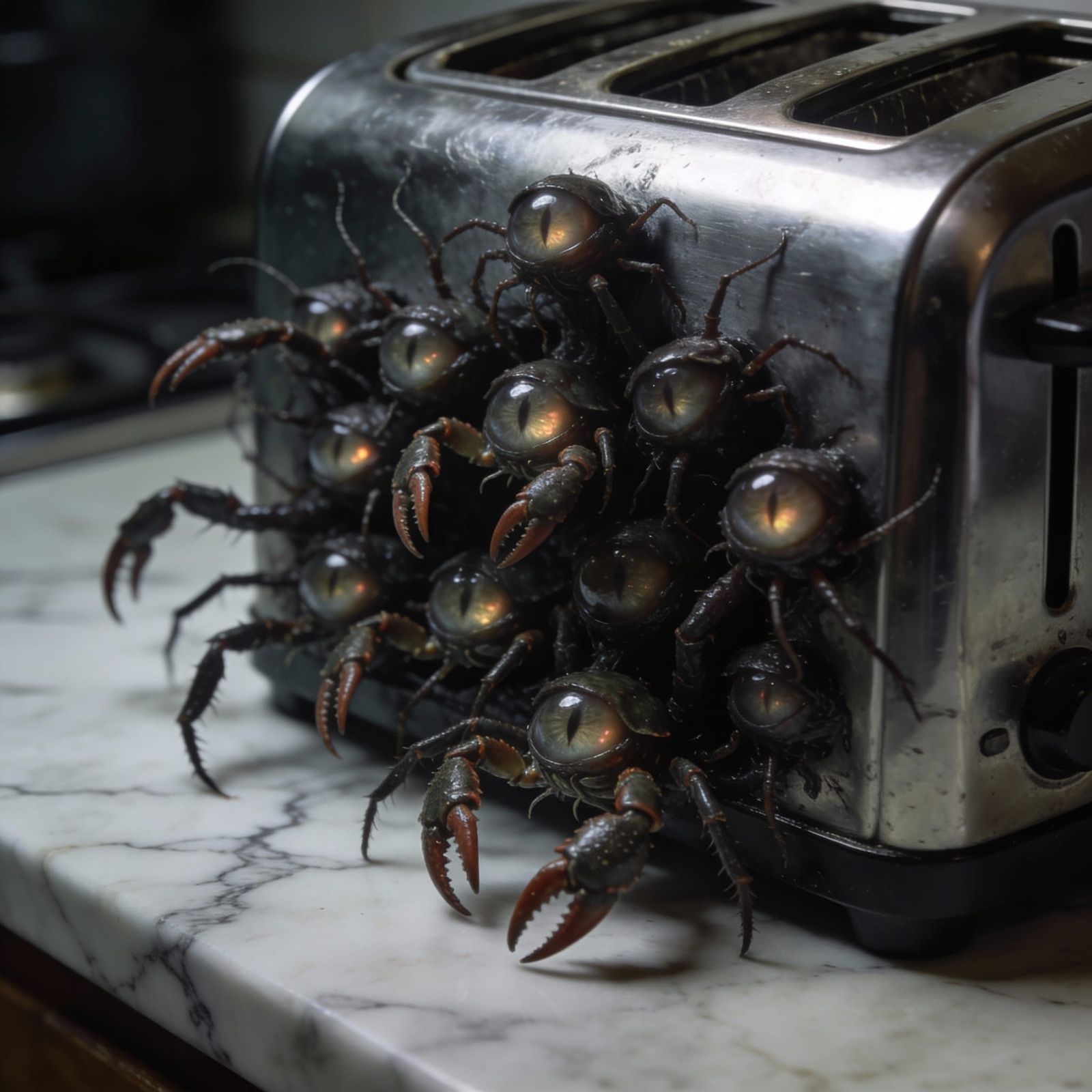 Sinister Toaster Invasion Macro Photography