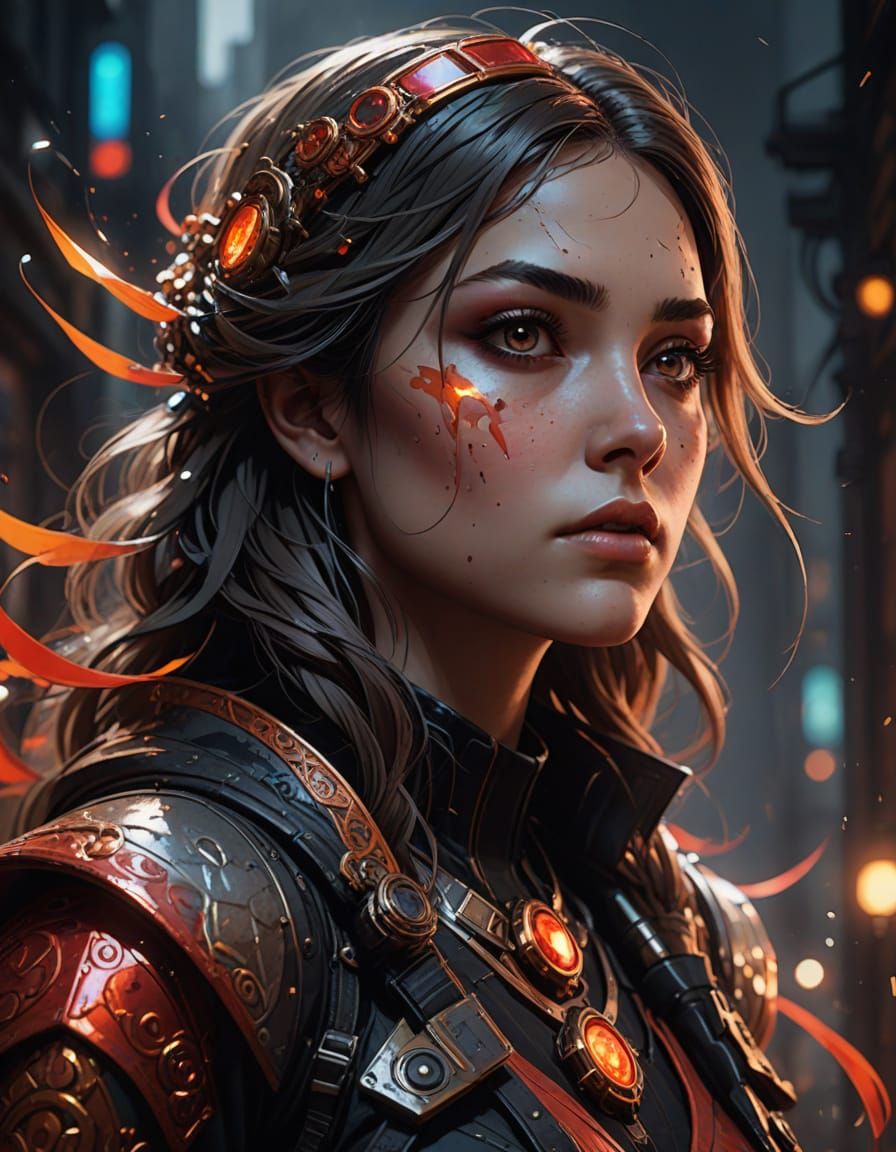 Ethereal Goddess in Triadic Hues