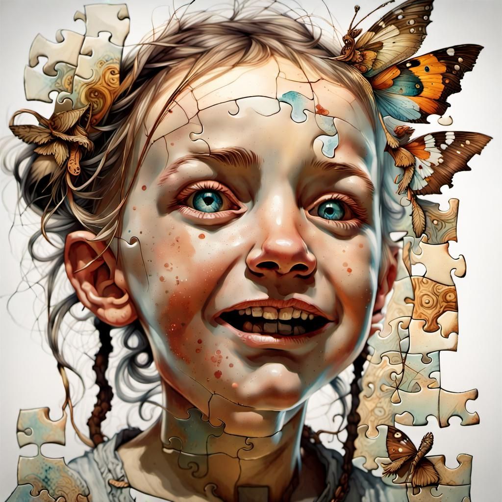 Hyperrealistic Smiling Face in Concept Art Style