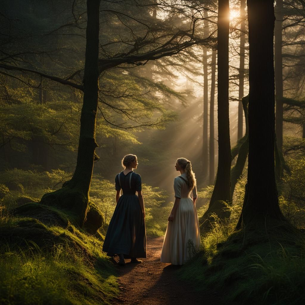 Twilight Forest Walk: Dark Fantasy Concept Art