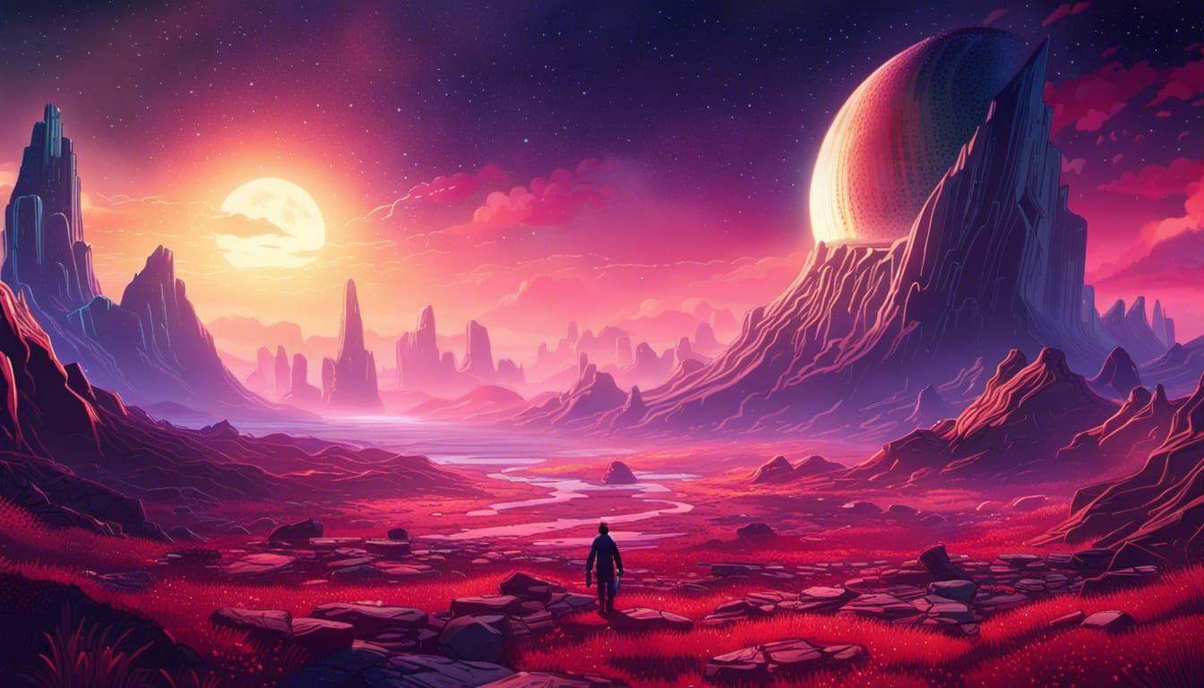 Surreal Cosmic Dreamscape in Epic Unreal Engine Render