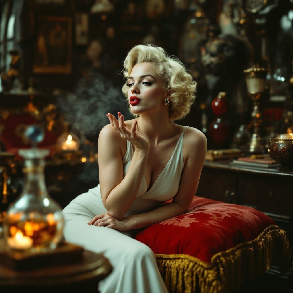 Belle Époque Siren in Vintage Perfume Shop