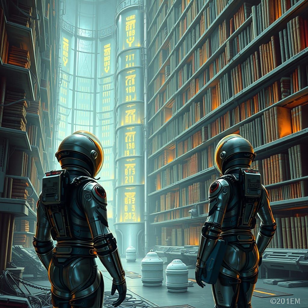 Astronauts Discover Ancient Alien Library in Retro Sci-Fi St...