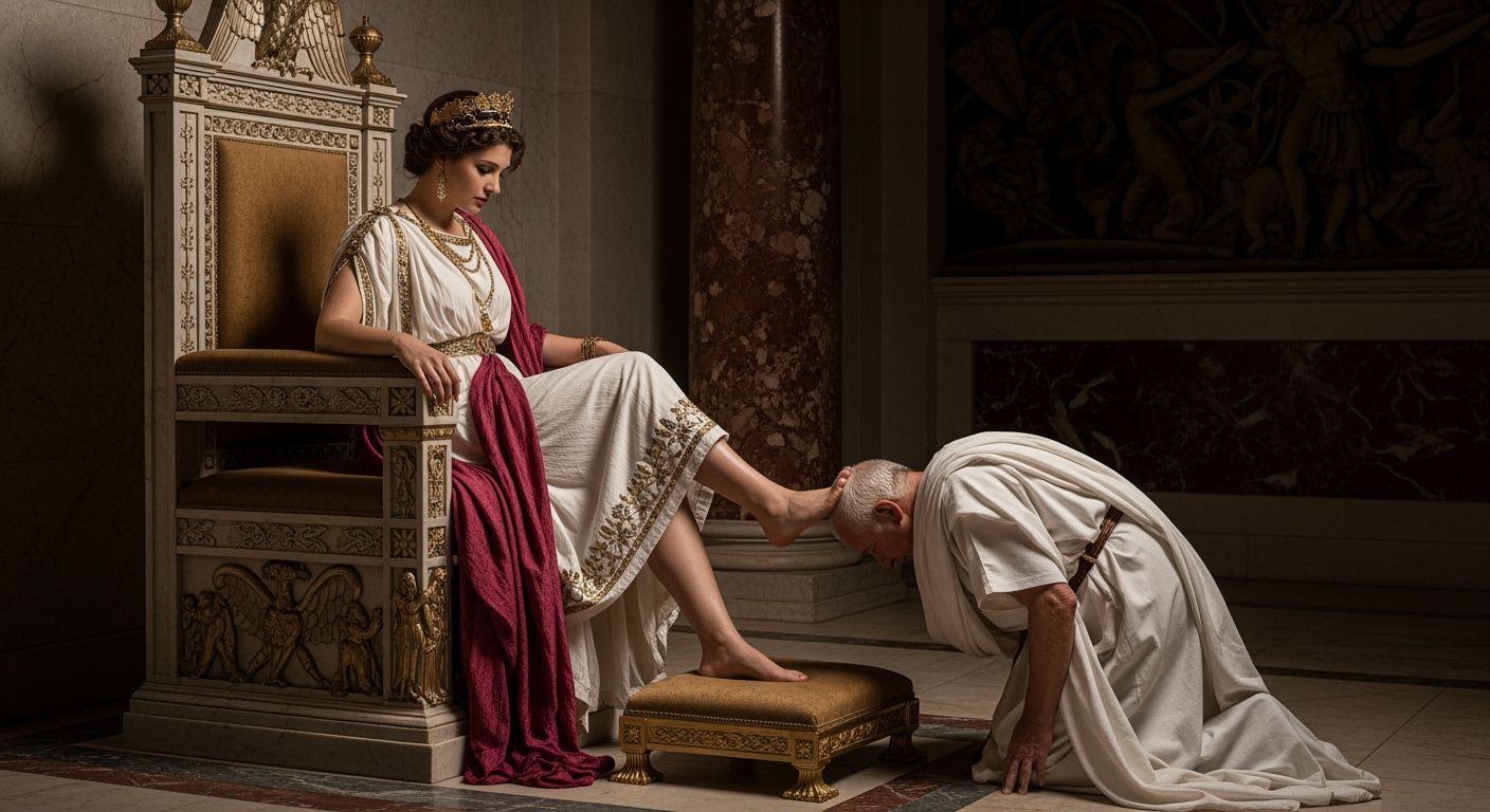 Empress Messalina on Her Throne: A Classical Portrait