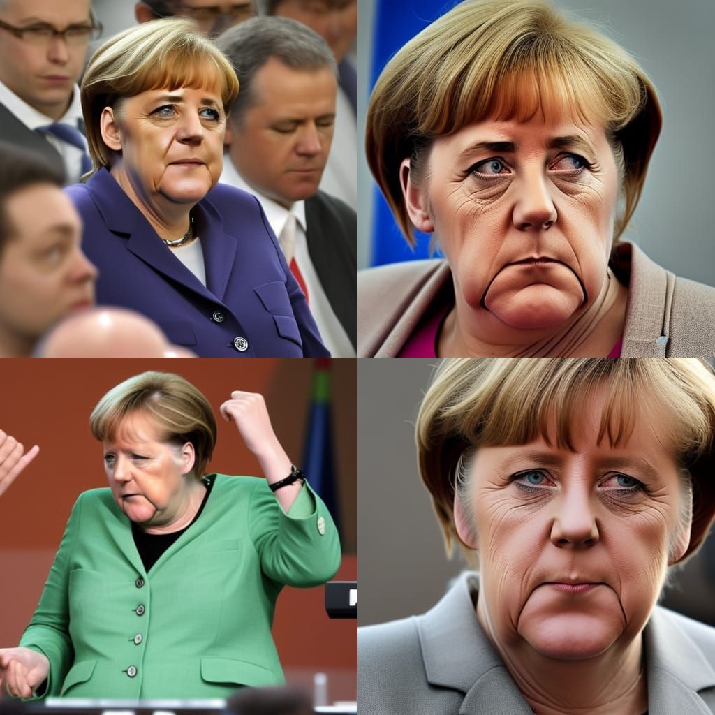Angela Merkel as the Hulk: AI Mashup
