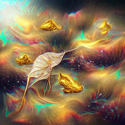 Golden Leaf in Holographic Cosmic Illustration
