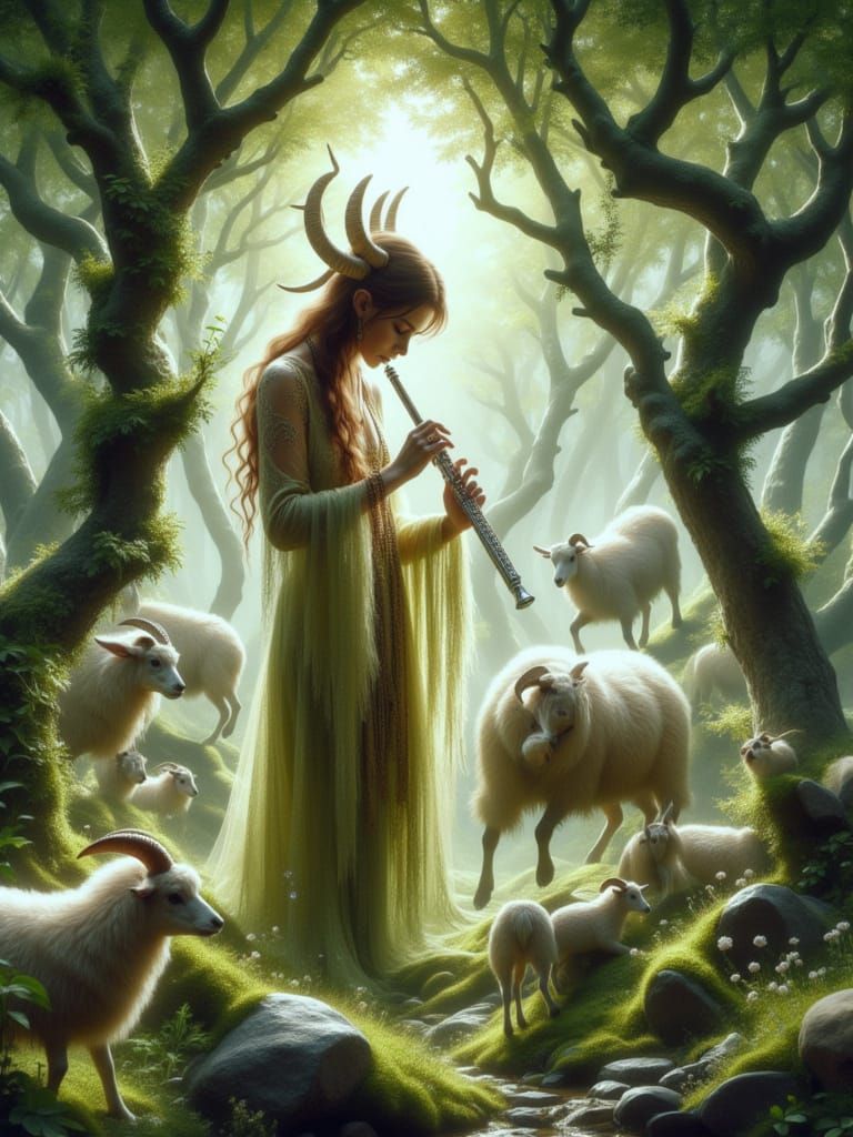 Whimsical Faun in Enchanted Maze