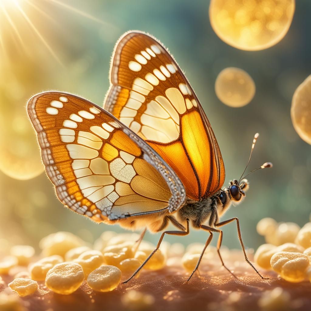 High-resolution microscopic photorealism.