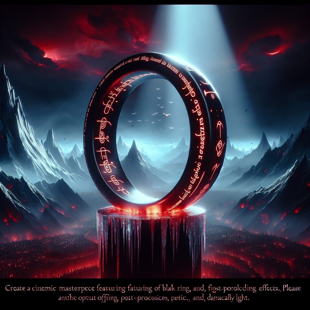 Infernal Ring on Ice Pedestal: Cinematic Film Still