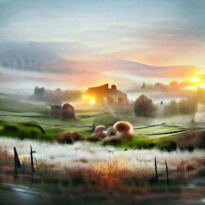 Picturesque English Countryside Summer Landscape