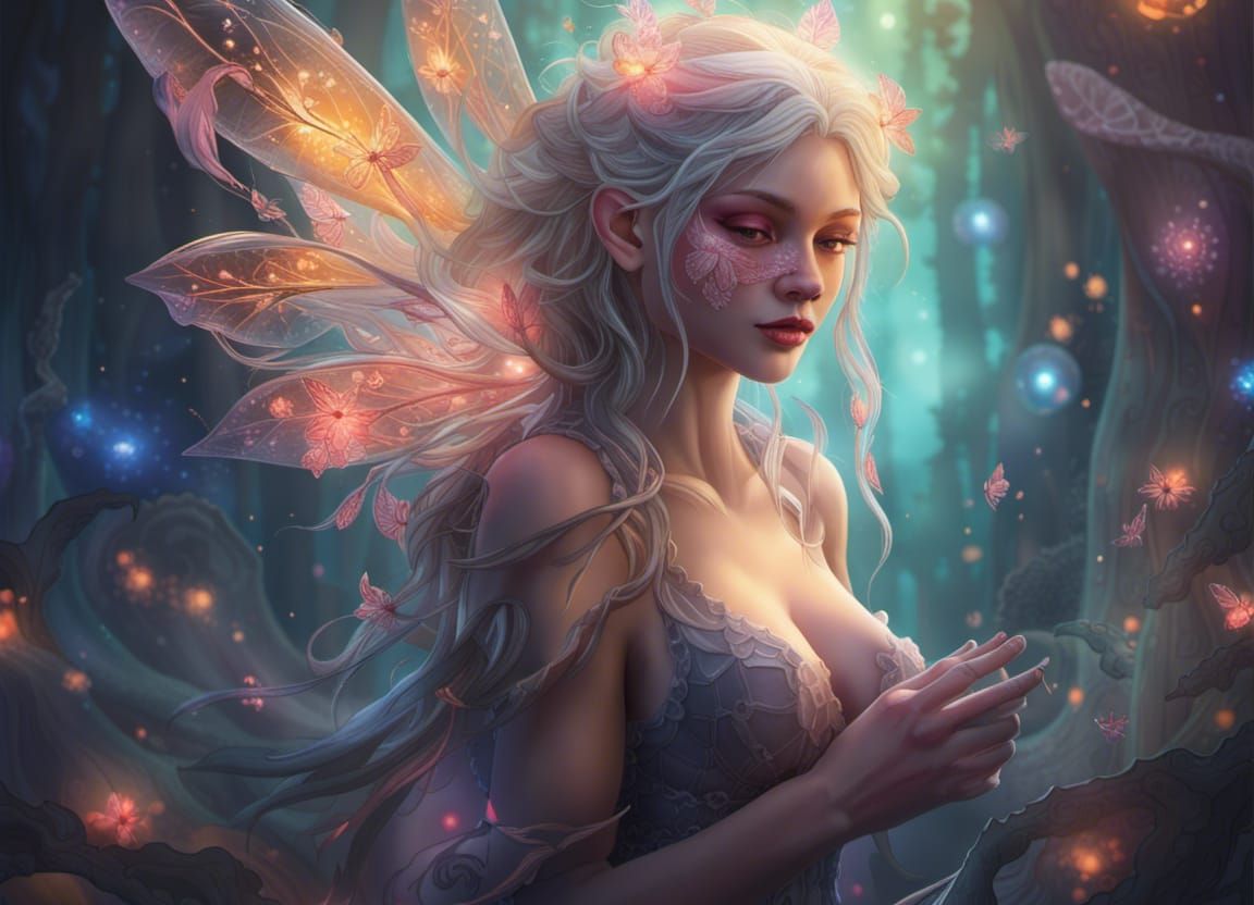 Evil Glass Fairy Goddess in Fractal World