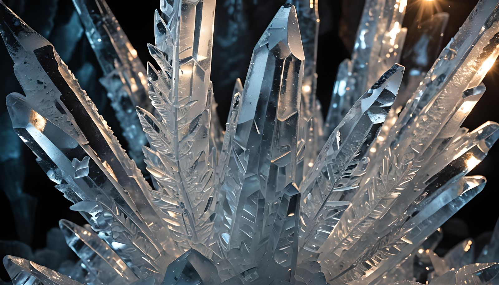 Hyperrealistic Ice Formation in Crystal Cave