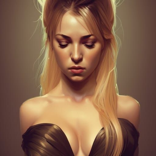Detailed Portrait of Girl with Dynamic Lighting