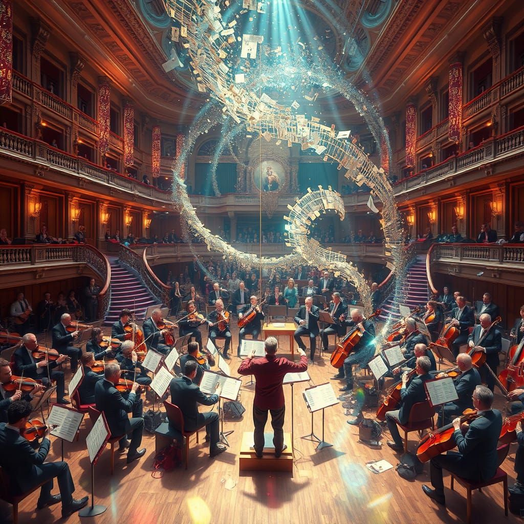 Harmonious Vortex: Grand Symphony in Euphoric Motion