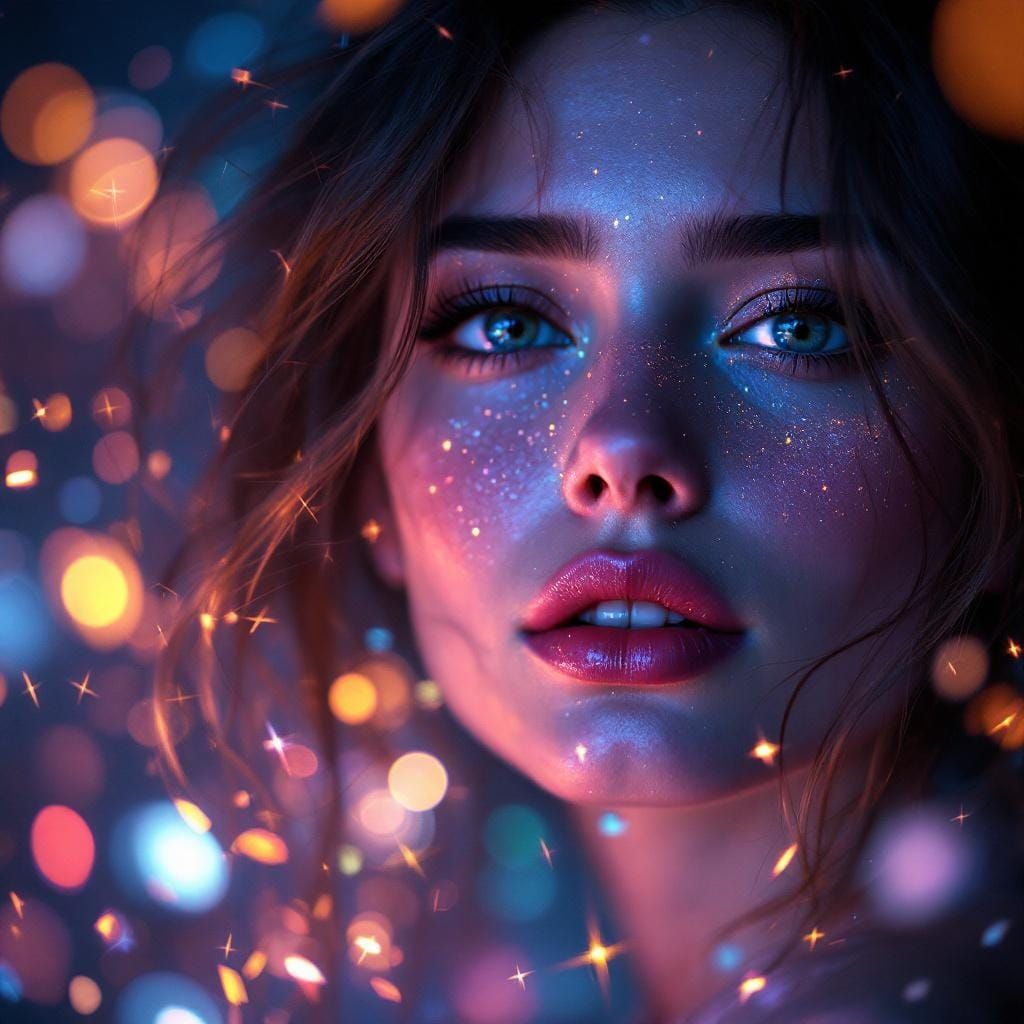 Glitter Woman with Iridescent Light Dust, Boris Vallejo Styl...