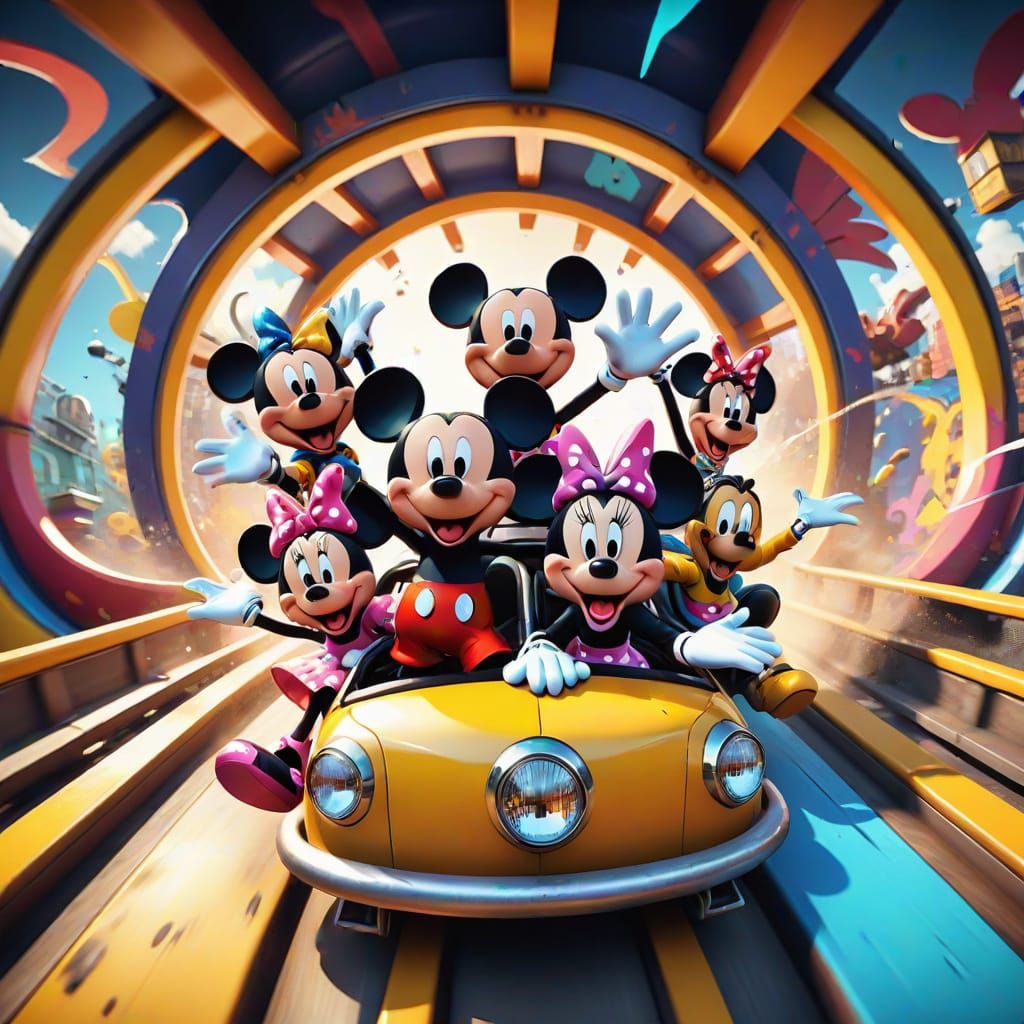 Disney Characters Thrill Ride in Vibrant, Unreal Engine 5 St...