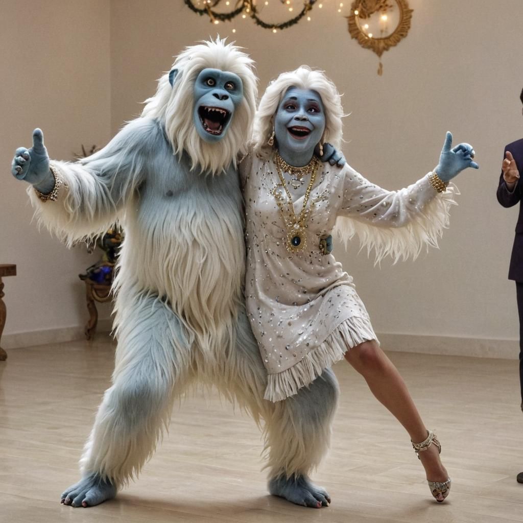 Dancing Yetis: A Whimsical Celebration of Myth