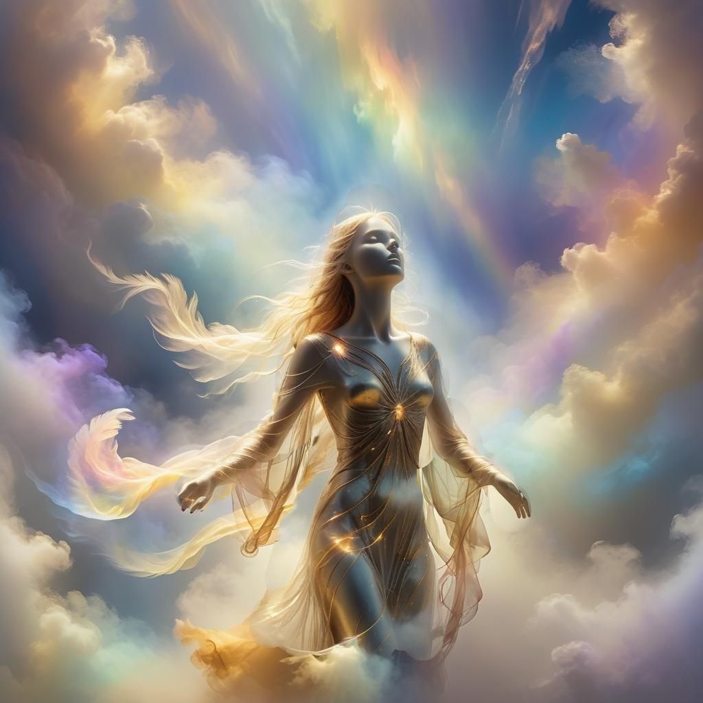 Ascending Ghostly Spirit in the Sky