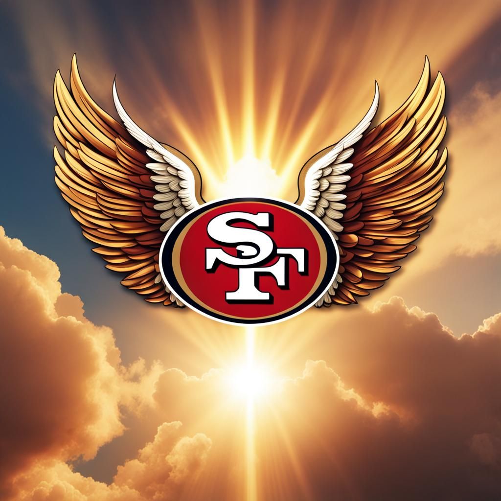 San Francisco 49ers Logo with Angel Wings